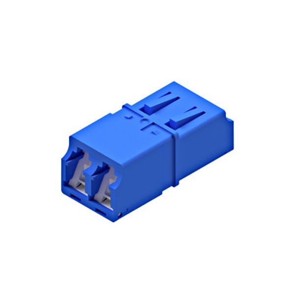 Premium LC-Duplex Coupling SM Polymer Ceramic case blue image 1