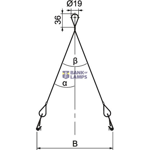 QWT GR 1 200 G Suspension wire for mesh cable tray 2x1x300mm image 2