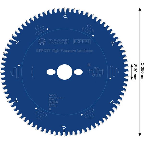 Expert for High Pressure Laminate Circular Saw Blade 250x30-80 image 1