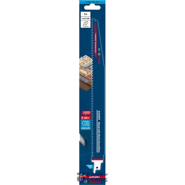 EXPERT Wood with Metal Demolition S1267XHM Reciprocating Saw Blade 1-pc image 2