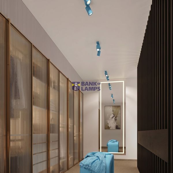 Wall lamp KARBON azure with a switch image 4