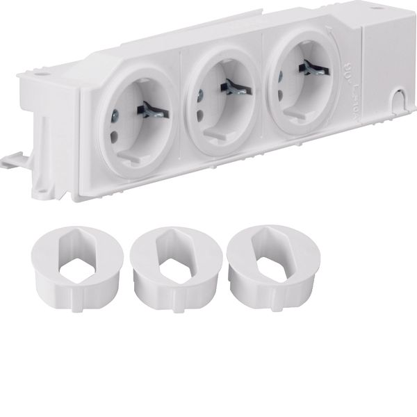Socket,universal,3x,DIN Rail image 1