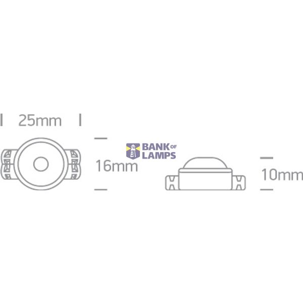 LED IP65 MODULE 0,5w 12vDC 6000K CHAIN 50pcs 10m image 2