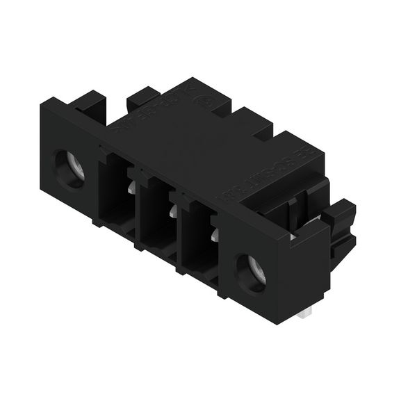 PCB plug-in connector, male header, Solder flange, THT/THR solder connection, 3.81 mm, Number of poles: 3, 90°, Solder pin length (l): 3.2 mm, tinned, black, Box image 2