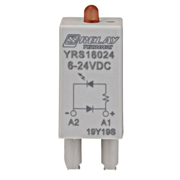 LED+PD module red 6-24VDC A1+ for S-Relay socket image 1