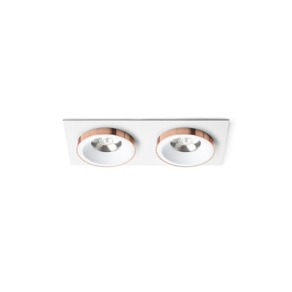 SHARM SQ II recessed white copper 230V LED 2x10W 24° 3000K image 1