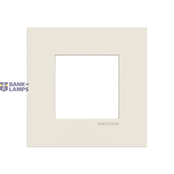 Frame 1-gang - Niessen logo - White image 1