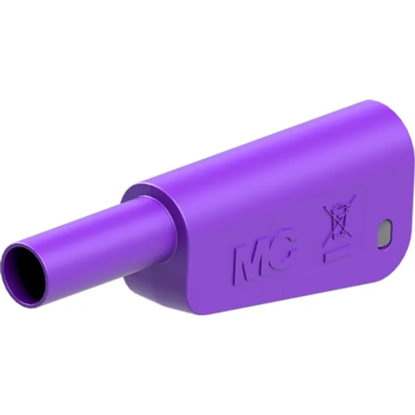4 mm plug, screw connection, 1.0 mm², CAT II, CAT III, purple, 66.2020-26 image 1