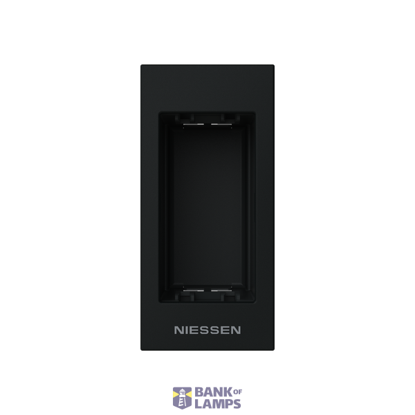 Frame for metallic and plastic profiles - Niessen logo - 1M - Matt Black image 1