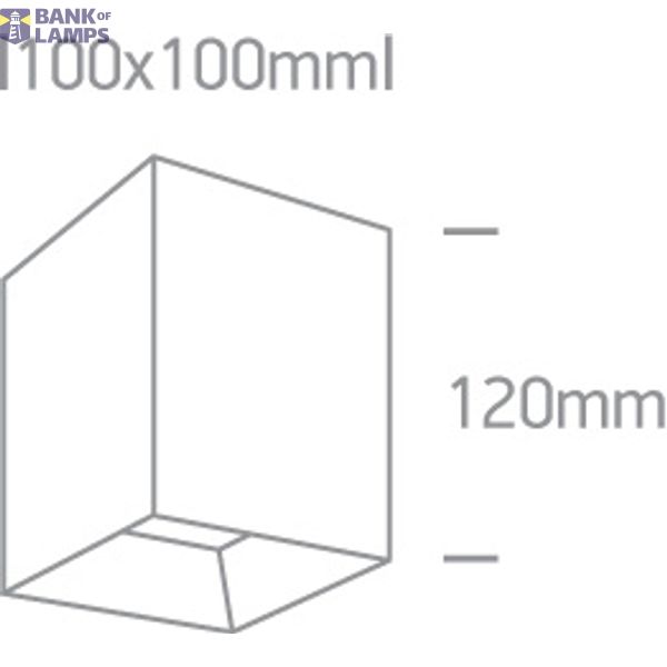 WHITE 15W WW IP20 230V SQUARE DARK LIGHT image 2