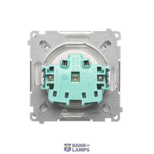 Single fiber optic socket, cream white/electro white image 1