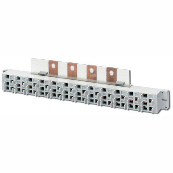 DISTRIBUTION BLOCK ROW TYPE WITHOUT CONNECTORS 4 POLES 250 A image 1
