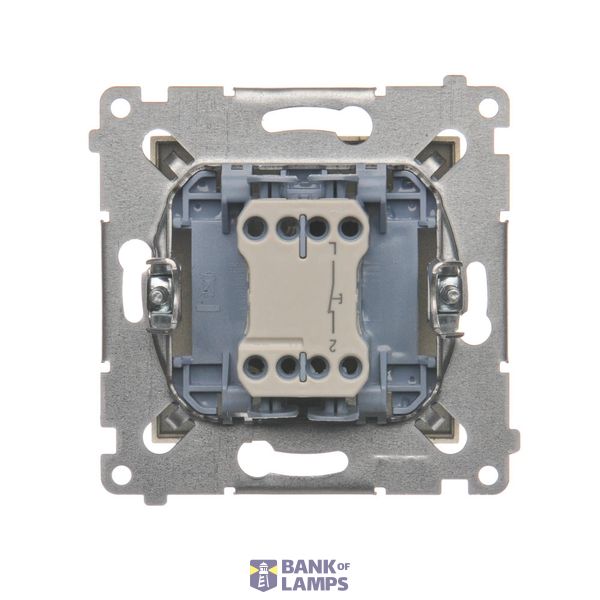 Single switch with a key - 2 positions "0-1", Inox, metallized, 5A image 1