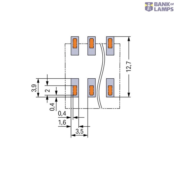 SMD PCB terminal block push-button 1.5 mm² black image 2