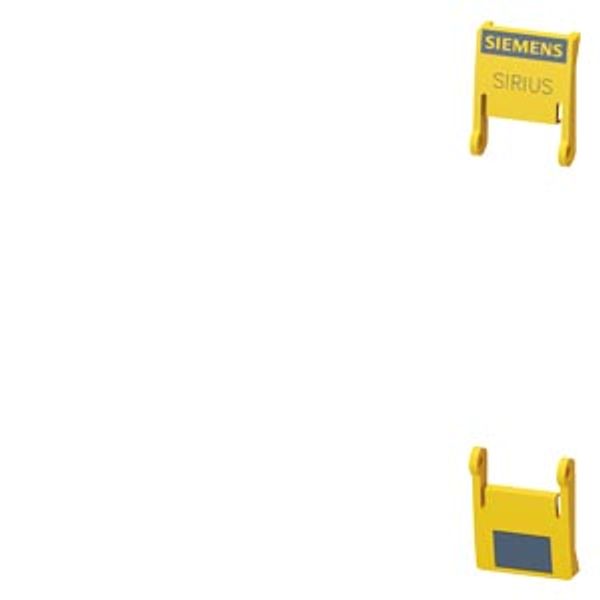 hinged cover 17.5 mm, for SIRIUS devices in industrial DIN-rail enclosure in yellow , without image 1