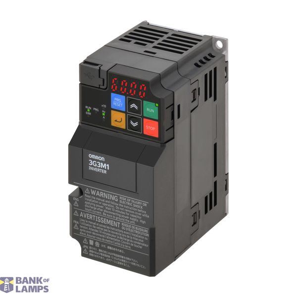M1 AC Drive, 0.2/0.4 kW (HD/ND), 1.6/2.0 A (HD/ND), 200 VAC, 3~ input, image 3