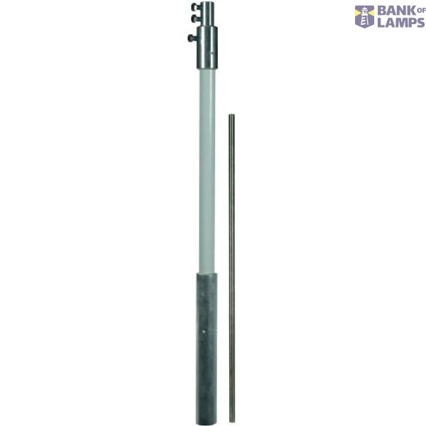 Supp. tube D 30 mm L 1990 mm GRP/Al/StSt w. air-termination rod D 10 m image 1