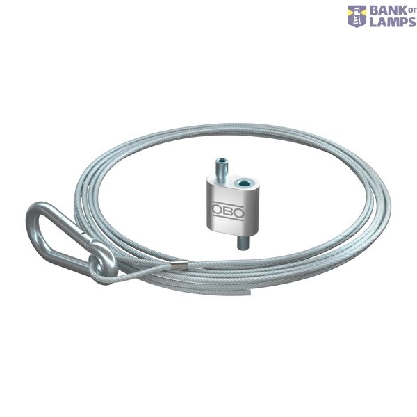 QWT SK 3 10M G Suspension wire with eyelet carabiner 3x10000mm image 1