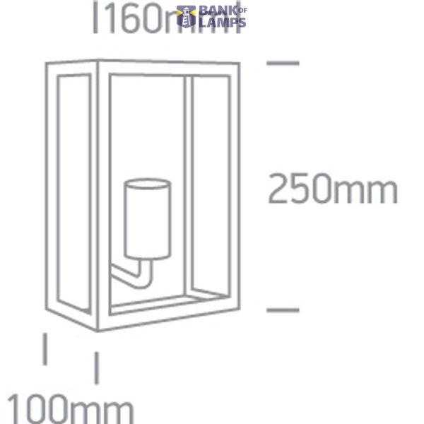 BLACK WALL LIGHT 12W E27 IP43 image 3