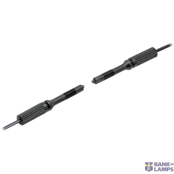 Fiber optic sensor head, through-beam, cylindrical axial, diameter 1 mm, R1 flexible fiber, 2 m cable E32 1581B image 1