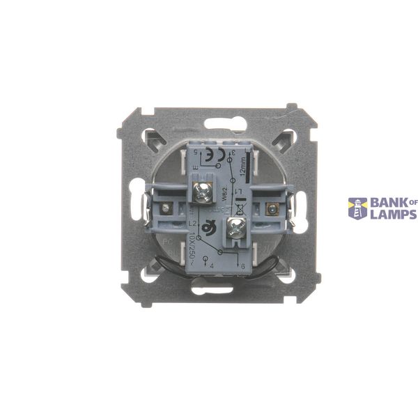 Single switch, 10AX, cream white/electro white image 1