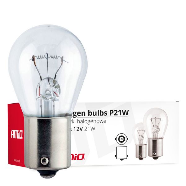 Halogen bulbs P21W BA15s 12V 21W image 1