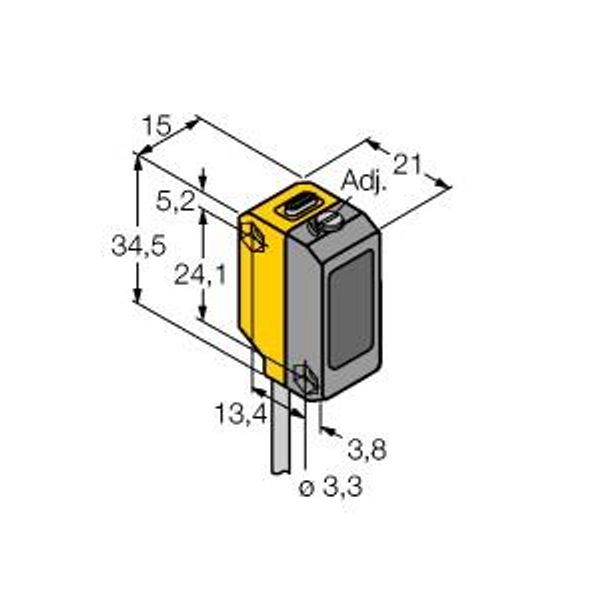 Photoelectric Sensor Diffuse Mode Sensor with Adjustable Background Suppression   QS18VP6AF100 image 2