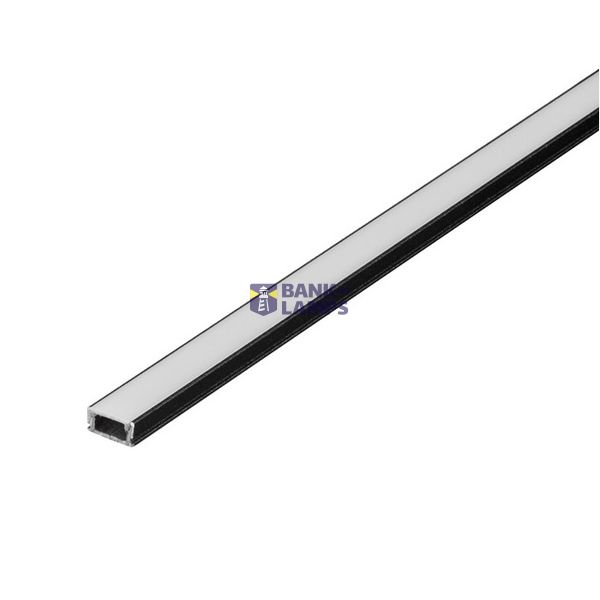 GLENOS Linear profile 1107-100, 1m, matt black image 2
