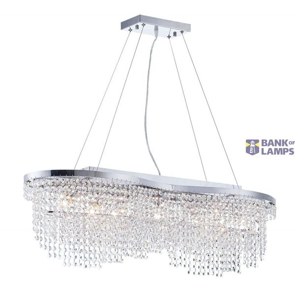 Diamant Crystal Toils Chandelier Nickel image 3