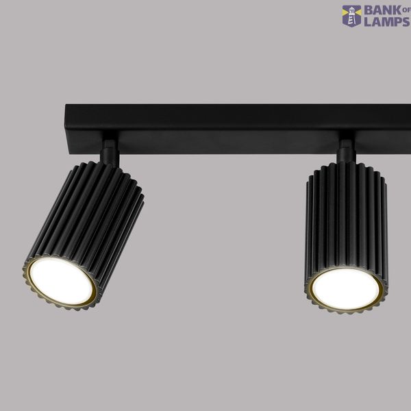 CEILING LAMP FROM THE KARBON SERIES, THREE MOVABLE BLACK SPOTLIGHTS FOR DINING ROOM image 10