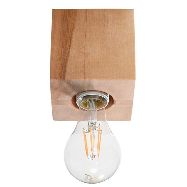 CEILING LAMP ARIZ NATURAL WOOD E27 1X60W IP20 image 1