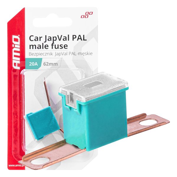Car JapVal PAL male fuses 62mm 20A AMIO-03426 image 1