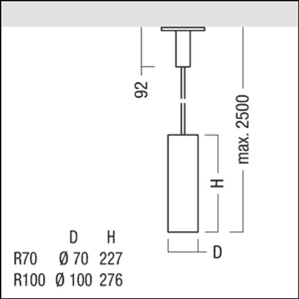 P-INF 3WH R100 1200-940 LDO BK WH - LED pendant luminaire image 4