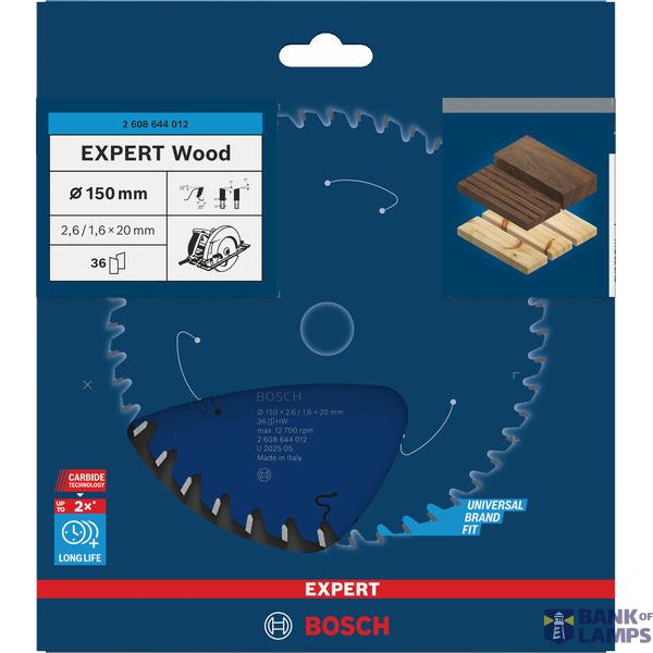 Circular saw blade Expert for Wood 150 x 20 x 2,6 mm, 36 image 3