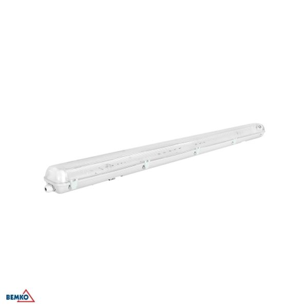 LED HERMETIC FITTING EMPTY 20cm 2X36W IP65 PC COVER image 1