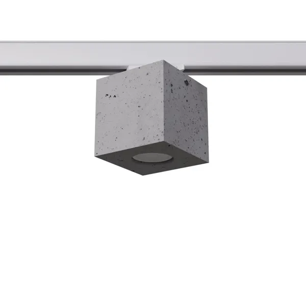 3-PHASE QUAD CONCRETE RAIL CEILING LAMP GU10 4000K 7W 530LM WHITE image 1