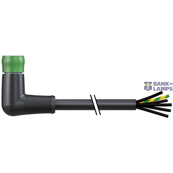 MQ15 female 90° with cable type 2 PUR 6x2.5 bk UL/CSA+drag ch. 10m image 2