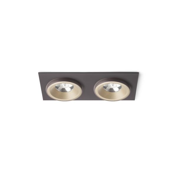 SHARM SQ II recessed pearl gold/brown 230V LED 2x10W 24° 3000K image 1