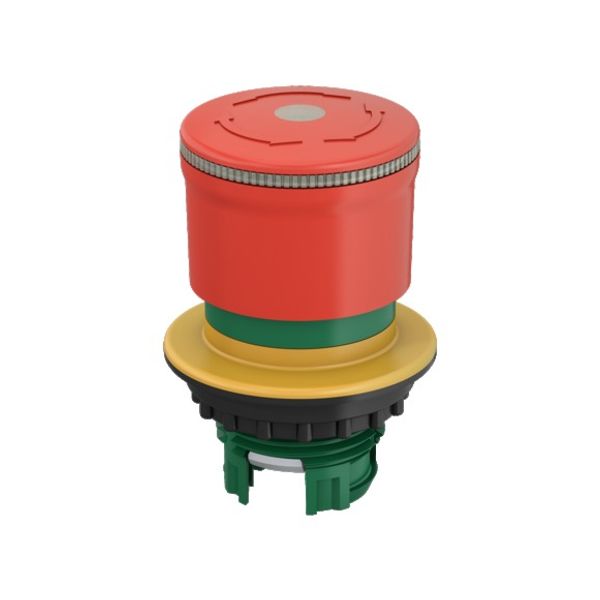 M22-PVLT30 Emergency stop/emergency switching off pushbutton, RMQ-Titan, Mushroom-shaped, 30 mm, Illuminated with LED element, Turn-to-release function, Red, yel image 2