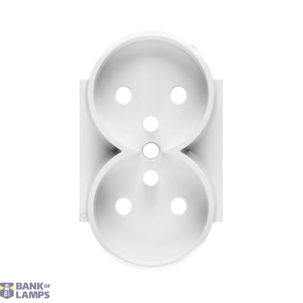 Cover for double socket outlet, (cover), Simon 24, IP20, antibacterial white image 1