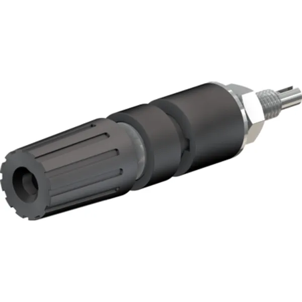 Pole terminal, 2 mm, black, 30 VAC/60 VDC, 15 A, M3 threaded bolt, nickel-plated, 23.0290-21 image 1