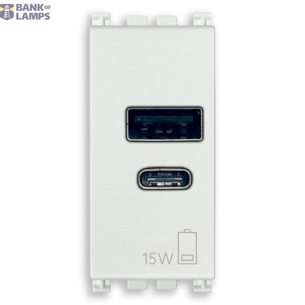 A+C-USB power unit 15W 5V 1M white image 1