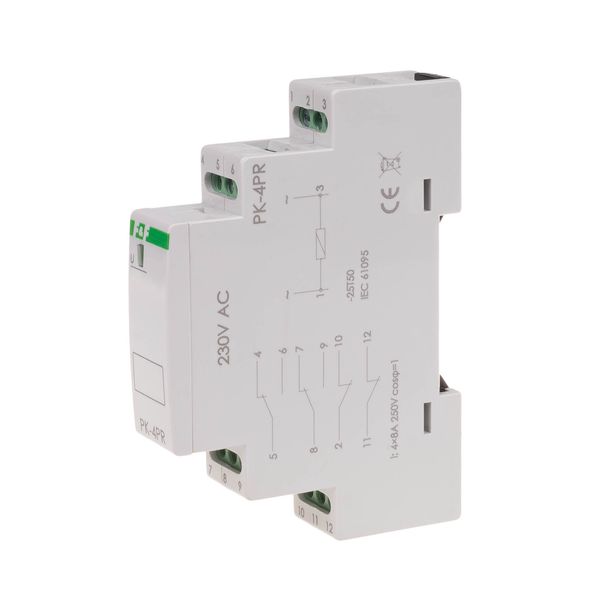 electromagnetic relay PK-4PR 230V image 1