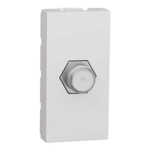 TV Socket 1 Module New Unica White image 1