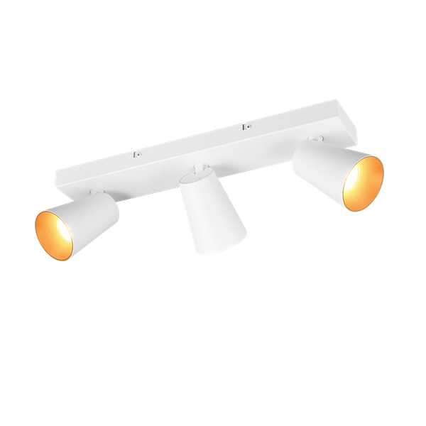 Sharp spot 3-pc GU10 matt white/gold image 1