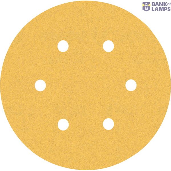 EXPERT C47 Sandpaper with 6 holes for Random Orbital Sanders 15 mm, G 12 5-pc image 1
