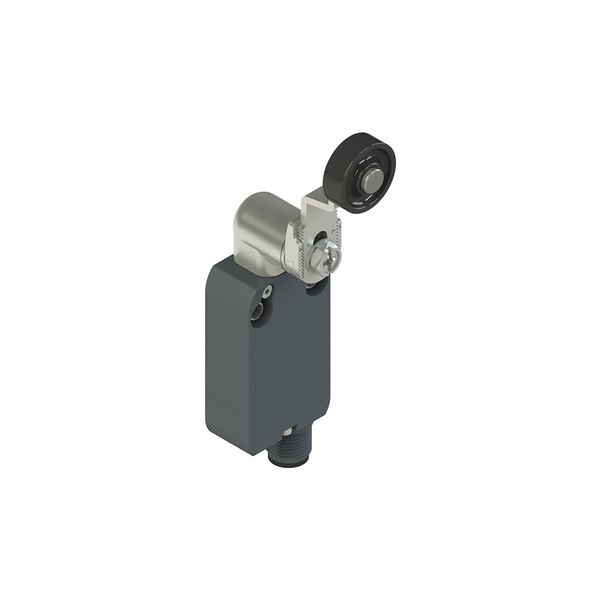 Modular prewired switch with adjustable shaped metal revolving lever diam. 20 roller image 1