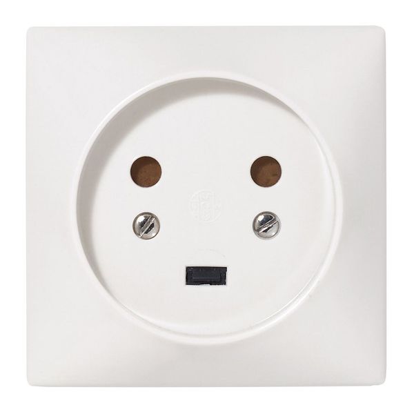 Power socket with earth - 20A - plate 80x80mm - 2 cells image 1