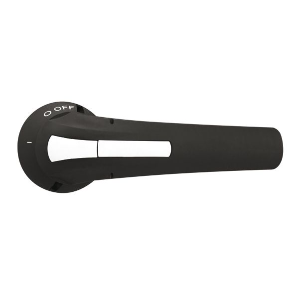Direct operating lever handle, padlockable. Rotating type with screw fixing on switch disconnector, 143mm. Black image 1