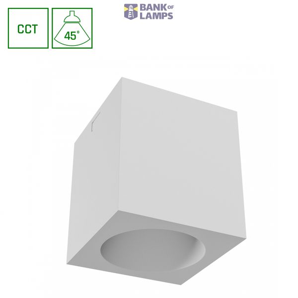 CHLOE COMPLETE SURFACE 7W CCT 230V 45ST IP20 FI90X100MM WHITE SQUARE image 1
